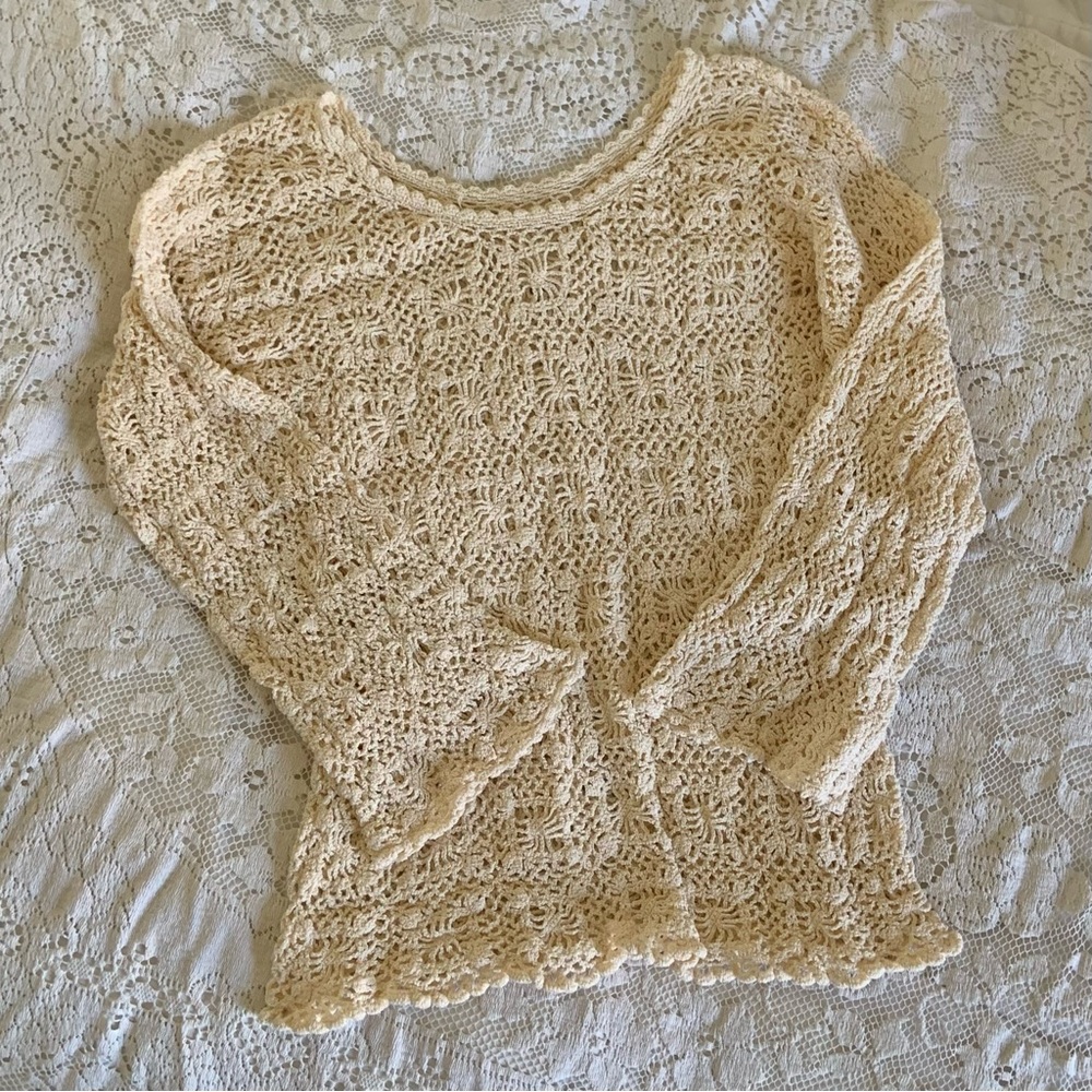 Crochet lace sweater